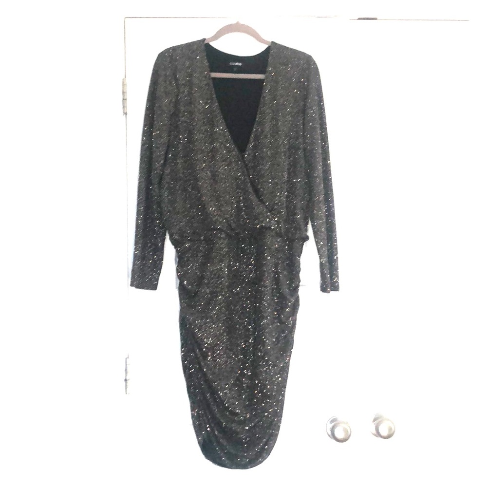 Dress - long sleeve - multi color sparkles -